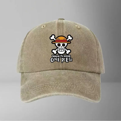 One Piece printed soft top cotton baseball cap cartoon anime unisex visor hat sunshade outdoor sun protection casual hat gift