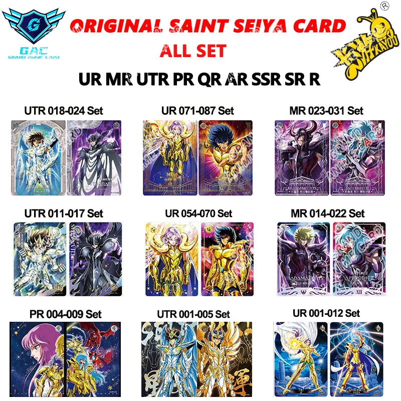 Kayou Saint Seiya Card Full Series Rare BP MR QR UR PR AR SSR SR R UTR Card Anime Collection Card Game Children's Toy Gift