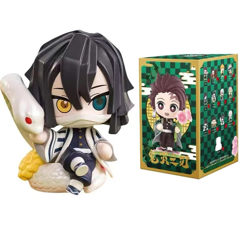 2026 Tanjiro Kamado Nezuko Demon-Slayer Anime Cartoon Figure Blind Box Creative Personalized Statue Ornament Surprise Gift Box