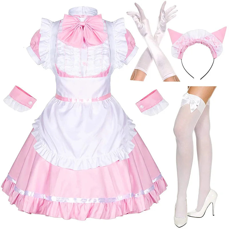 Black White Cat Maid Outfit