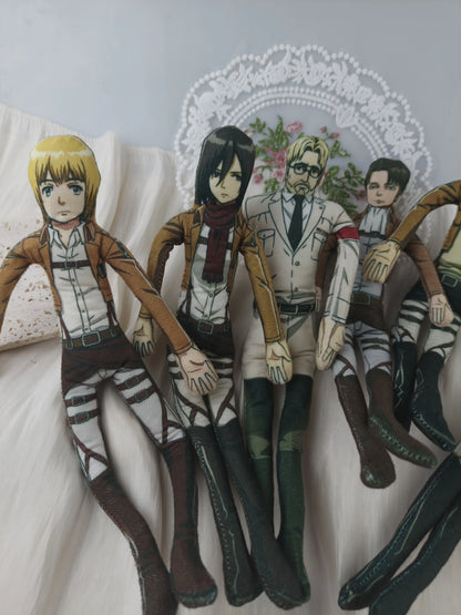 Anime Attack On Titan Poseable Wire Doll Bendable Character Figure Eren Mikasa Armin Ornament Manga Fan Collectible Gift