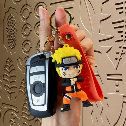 Cartoon PVC Naruto Anime Keychain Cute Hatake Kakashi Character Key Chain Car Backpack Decor Small Gifts for Fans Friends