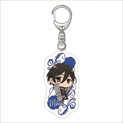 55MM Anime Attack on Titan‌ Acrylic Keychain Eren Jaeger Mikasa Ackerman Armin Arlert Connie Springer Figure Pendant Gifts