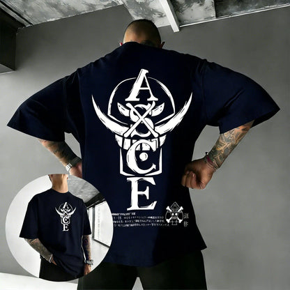 2026 Summer One Piece Portgas D. Ace ASCE Cotton T-Shirt Vintage Skull Print Casual Streetwear for Men Women Teens Anime Fans