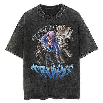 Hip Hop Streetwear Japan Anime Dragon Ball Print Oversized T-Shirt