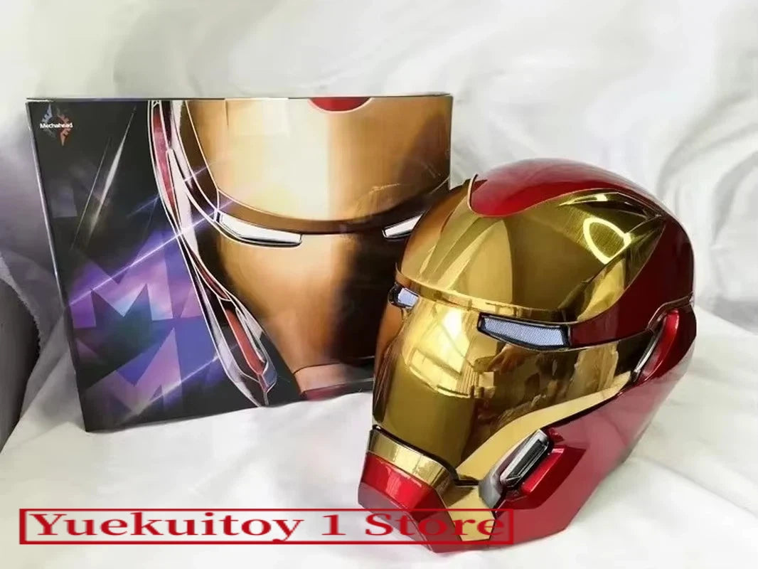 Wearable Iron Man Mk5 Helmet Toy with Arm Cannon Role Play Gift for Fans Transformers Bumblebee & Green Goblin Designs