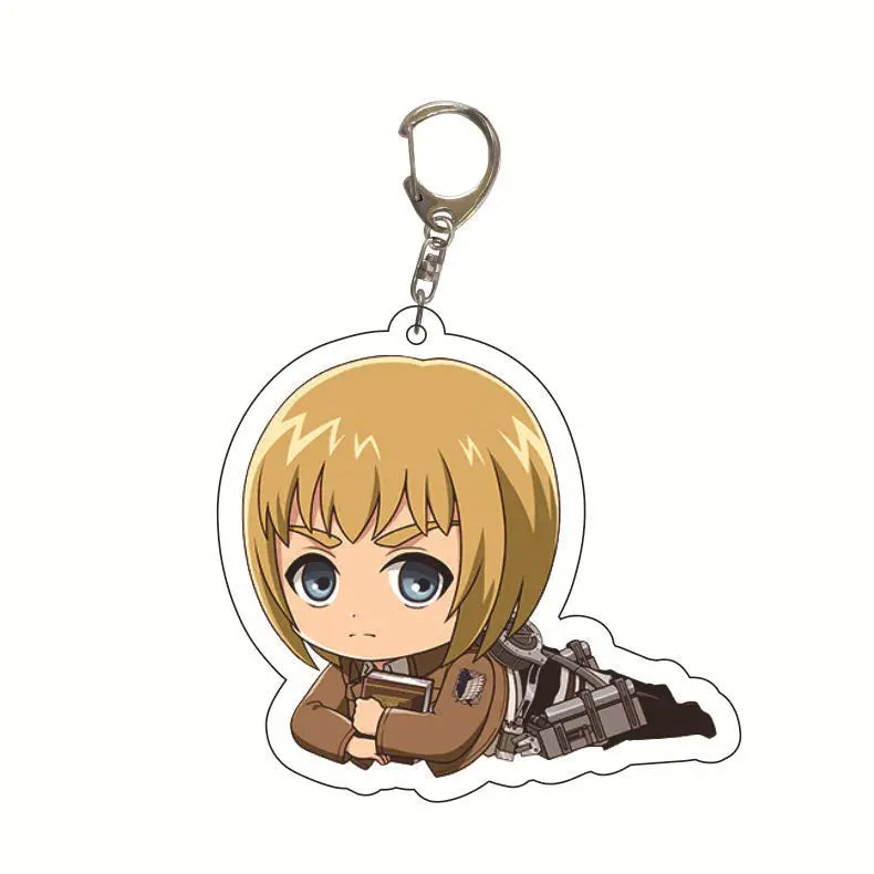 Attack On Titan Keychain Acrylic Keychain Custom Logo Print Backpack Creative Pendant Wholesale Stock Available