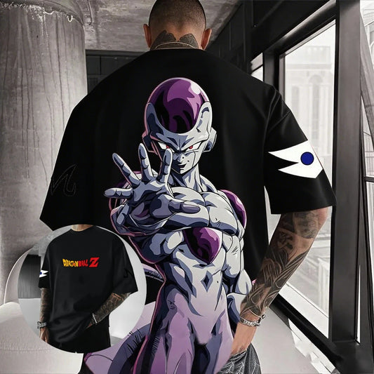 Dragon Ball Frieza Anime Men's T Shirt Cotton Women Short Sleeve Graphic Tee Streetwear Summer Casual Tops Hip Hop Y2k Clothes