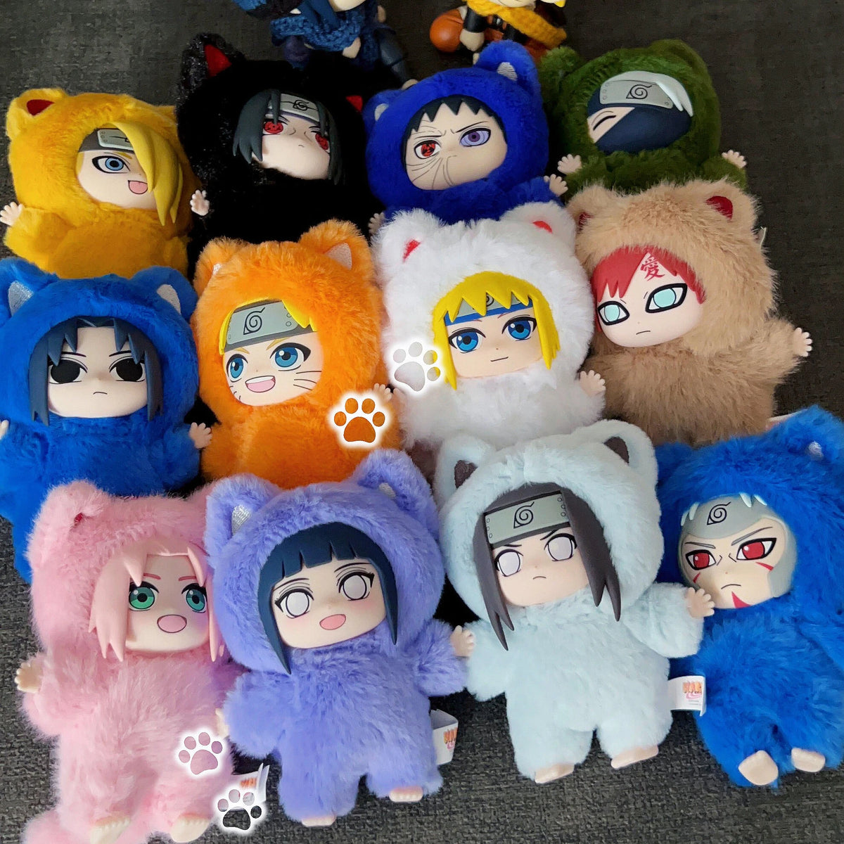 New TOPTOY Eaki Naruto V3 Kitten Land Series Blind Box Pajamars Plush Vinyl Doll Action Figures Neji Hyuga Gaara Surprise Toys