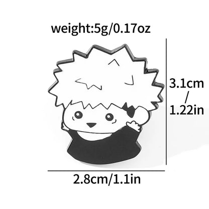 Gojo Satoru Cats Enamel Pin Kawaii Anime Role Eye Mask Cute Manga Brooches Badge Jujutsu Kaisen Anime Accessories For Backpack