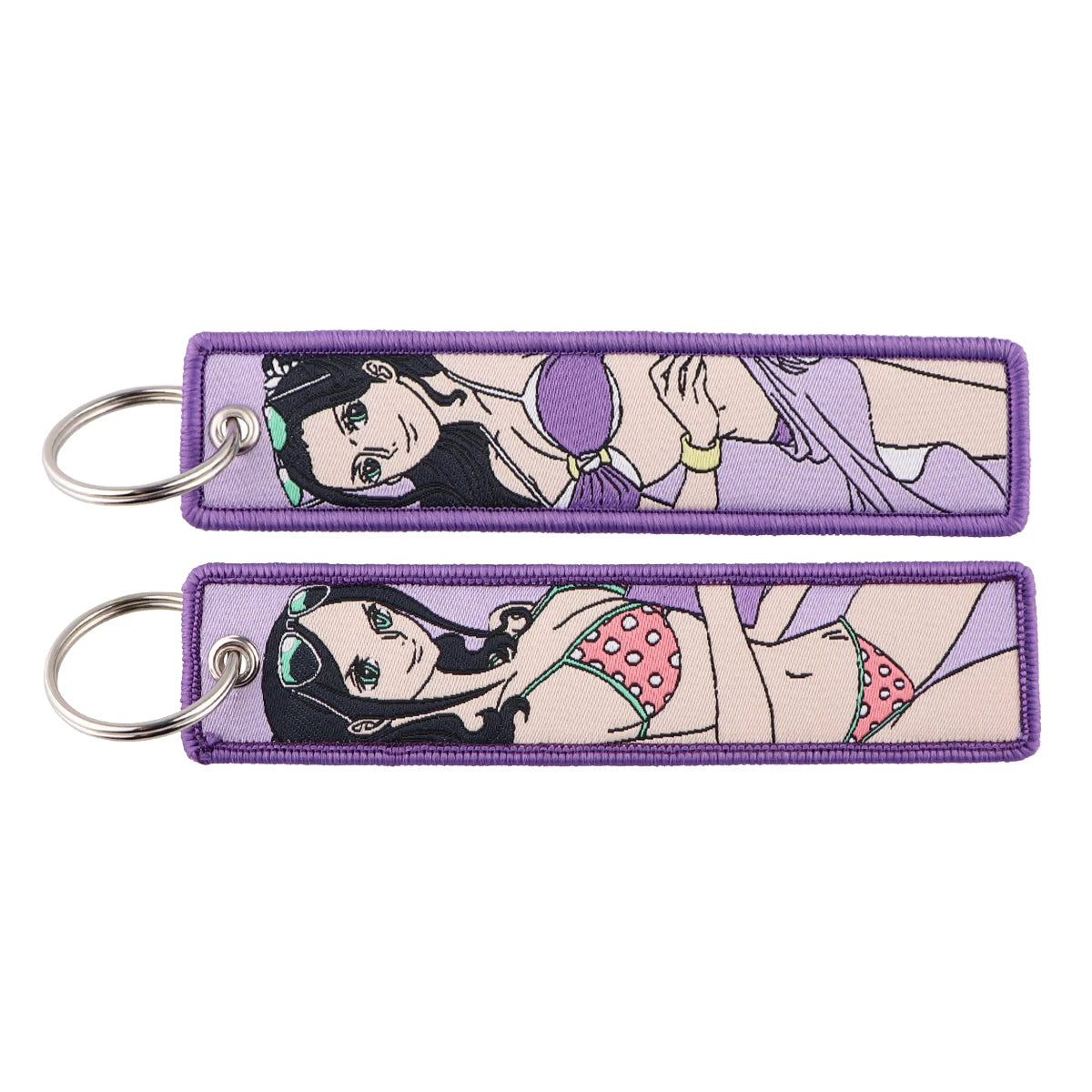 Anime Embroidery Keychain