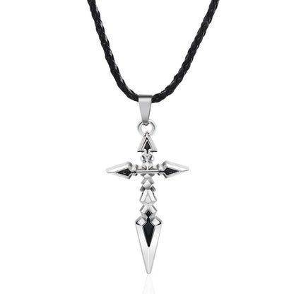 Anime Fate Stay Night Necklace Zero Saber Altolia Pandragong Cosplay Unisex Cross Pendant Necklaces Jewelry Accessories Choker