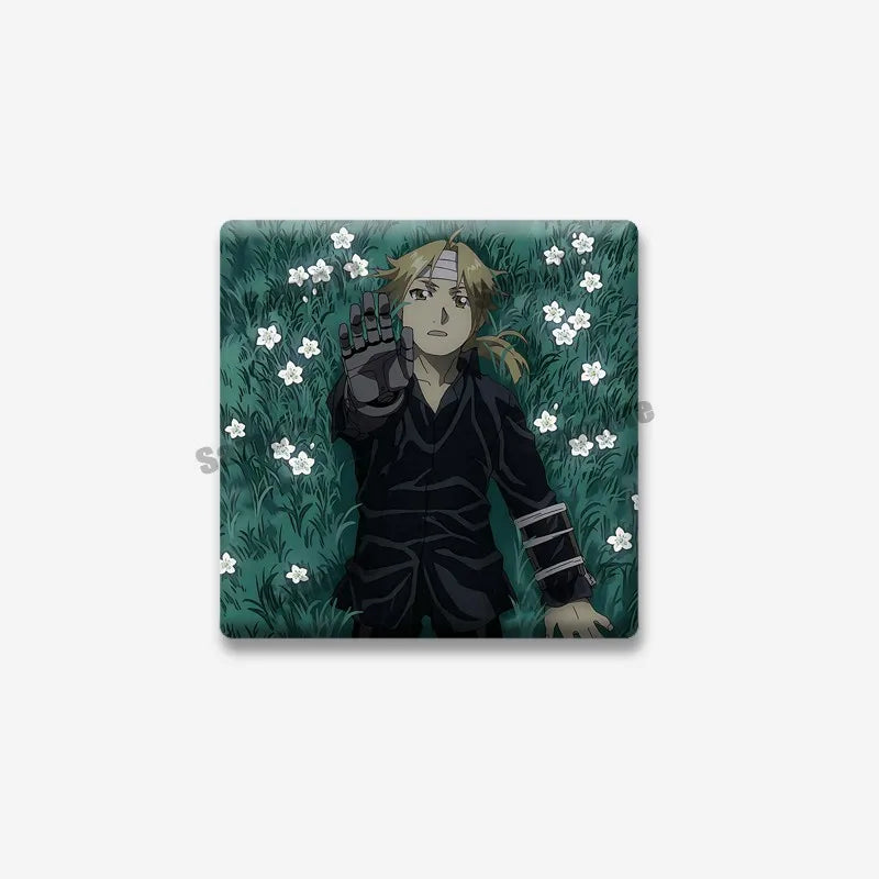 Fullmetal Alchemist Edward Elric Square Pin – Cartoon Enamel