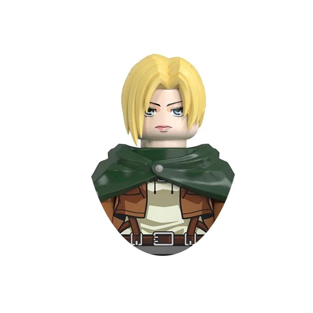 Attack on Titan Building Blocks Mini figures Eren Levi Mikasa Armin Erwin Hange Anime Action Figures Bricks Toys for Kids Gift