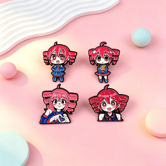 Cartoon Girls Enamel Pins Cute Brooches Badges for Backpacks Jackets