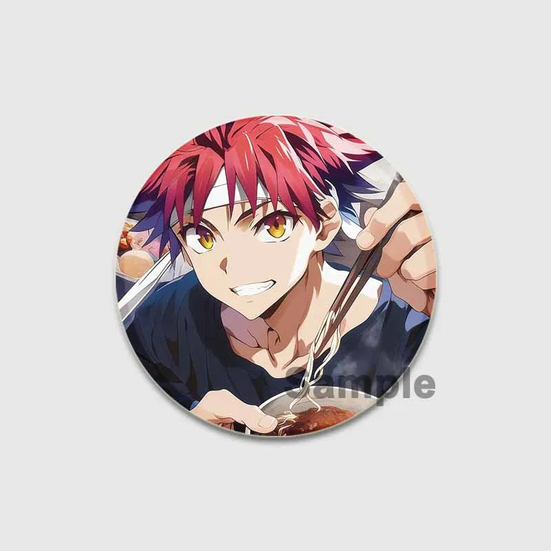 Food Wars Soma Tinplate Pins
