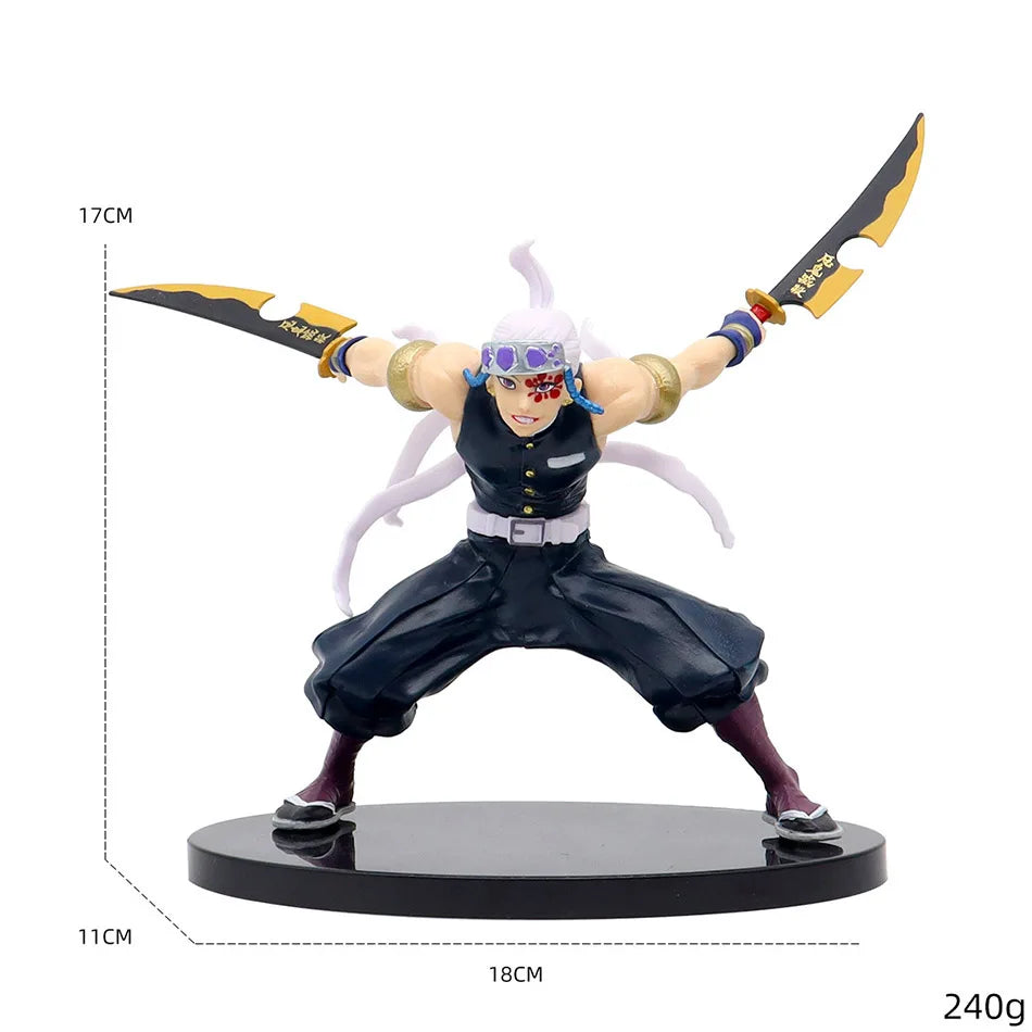 Anime Demon Slayer Kamado Tanjirou Zenitsu Figure Toys Kimetsu no Yaiba Nezuko Kamado Uzui Tengen PVC Figurine Model Dolls Gifts