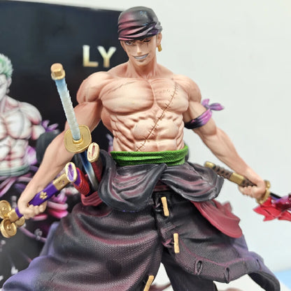 One Piece Explosive Energy Roronoa Zoro Double Head Anime Figure Pvc Collectible Model Statue Decoration Toys Doll Birthday Gift