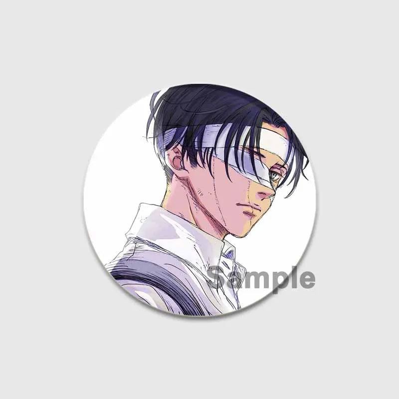 Attack on Titan Anime Brooches Erwin Eren Levi Lapel Pins Cartoon Cosplay Badge Gifts Accessories Backpack Clothes Decor Jewelry