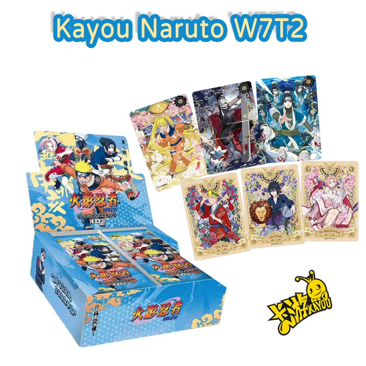 KAYOU Genuine Naruto Cards T2W9 T4W8 Booster Box Anime TCG Rare SE BP CR MR Ninja World Fight Chapter Collection Kids Toy Gift
