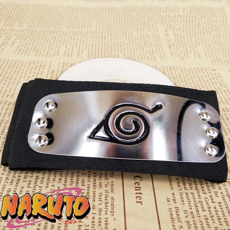 Anime Naruto Forehead Protector Baby Toys Cosplay Logo Plated Ninja Headband Akatsuki Kakashi Head Band Kids Birthday Gifts