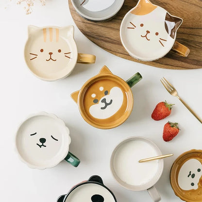 Japanese Cartoon Cat Mug