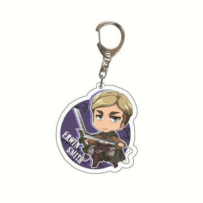 Anime Figure Attack on Titan Acrylic Keychain Model Cosplay Plate Holder Topper Birthday Fans Christmas Desk Decor Plate Gift