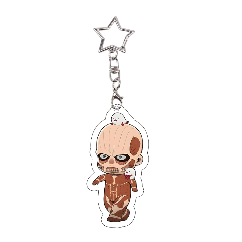 26pcs Attack on Titan Acrylic Keychain Mikasa Annie Levi Chibi Keyring Key Accessories Pendant Collect Reiner Birthday Gift