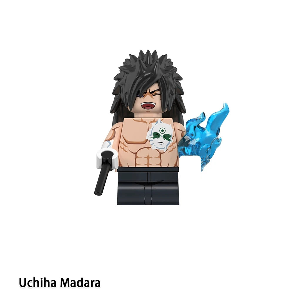 Naruto Sasuke Itachi Kakashi Jiraiya Tsunade Obito Indora Uchiha Anime Mini Man Blocks Figure WM6155 WM6154 WM6153 Collectible