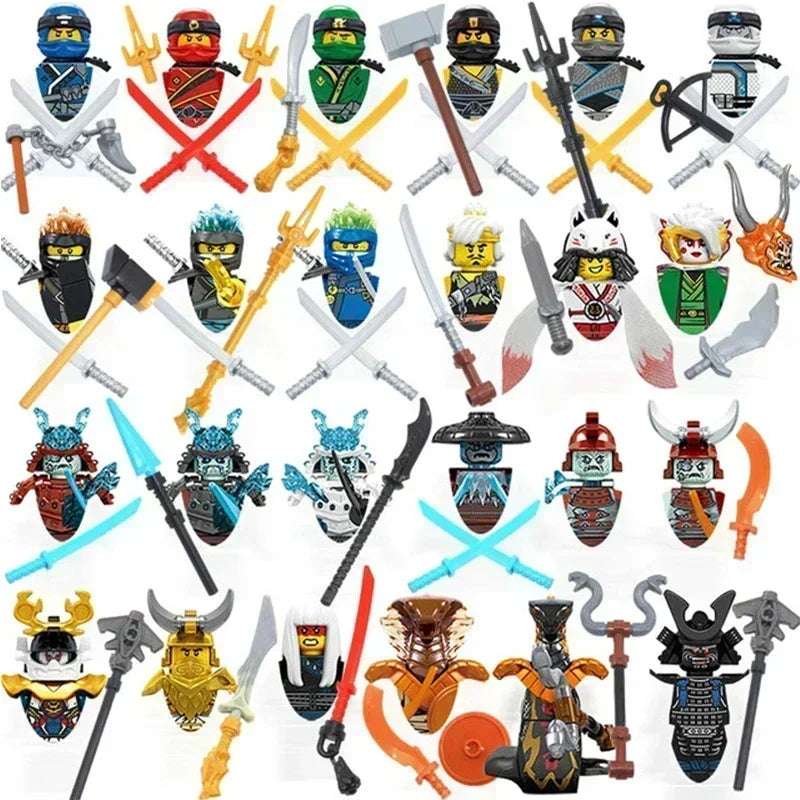 Hot Toys Anime Characters 24 Pieces Ninja Mini Figure Building Block Toys Mini Doll Doll Figure Blocks Kids Toys Birthday Gifts