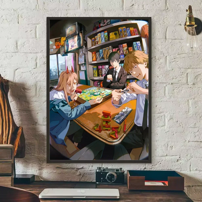Chainsaw Man Poster Canvas Art