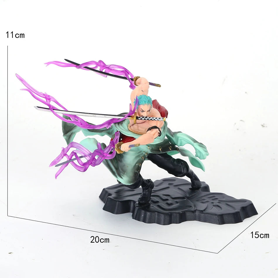 In Stock About 20cm Anime Figure GK Rolonoya Zhuo Luo Three-edged Knife Manga Statue Kid Toy Action Figure Collection Model