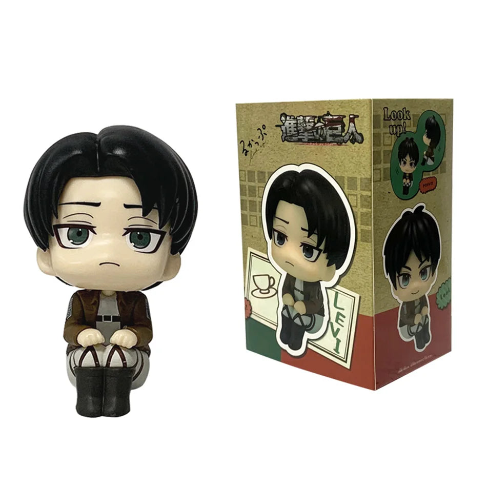 1-2pcs Attack on Titan Figure Eren Jaeger & Captain Levi PVC Figure Action Model Collectible Figure Toys Decorative Ornaments