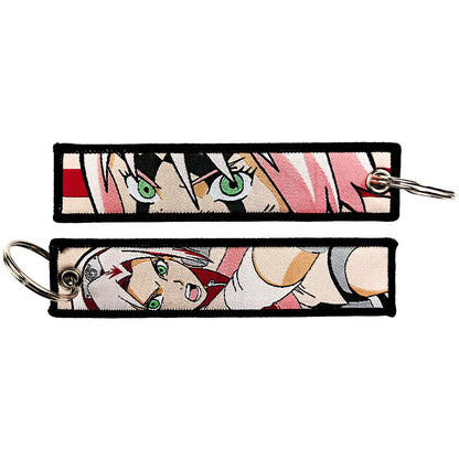 Classic Cartoon Embroidery Keychain