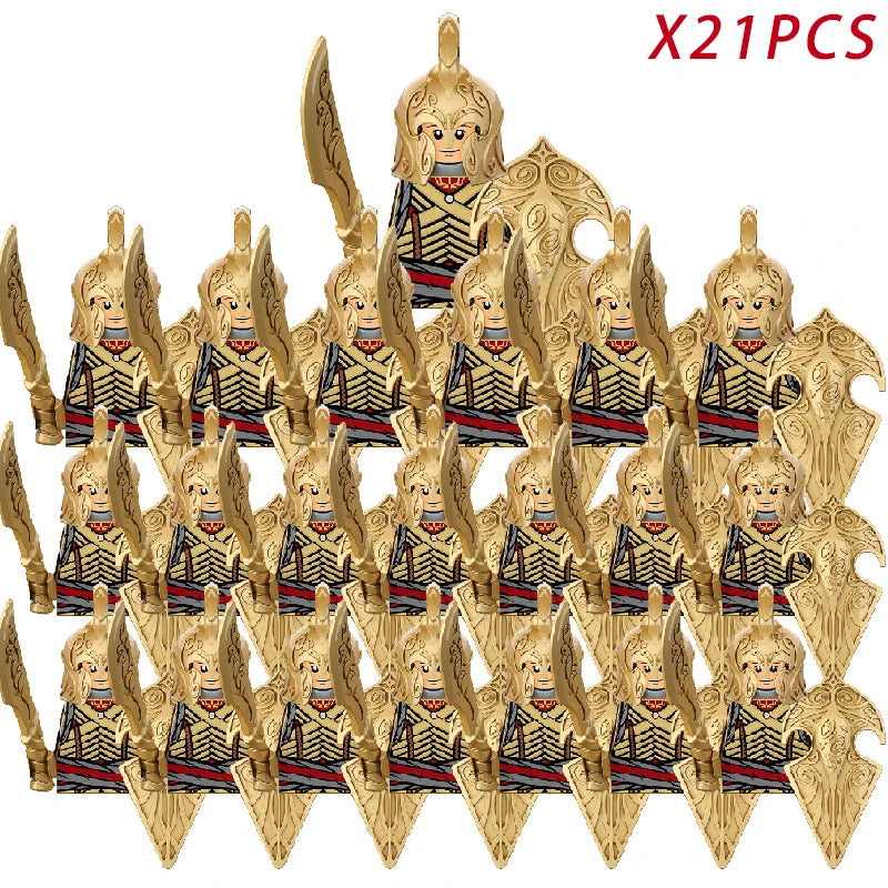 Lord Rings Elves Orcs Army Dwarf Rohan Mini Action Toy Figures Building Blocks Assembly Toys for Kids Birthday Gift