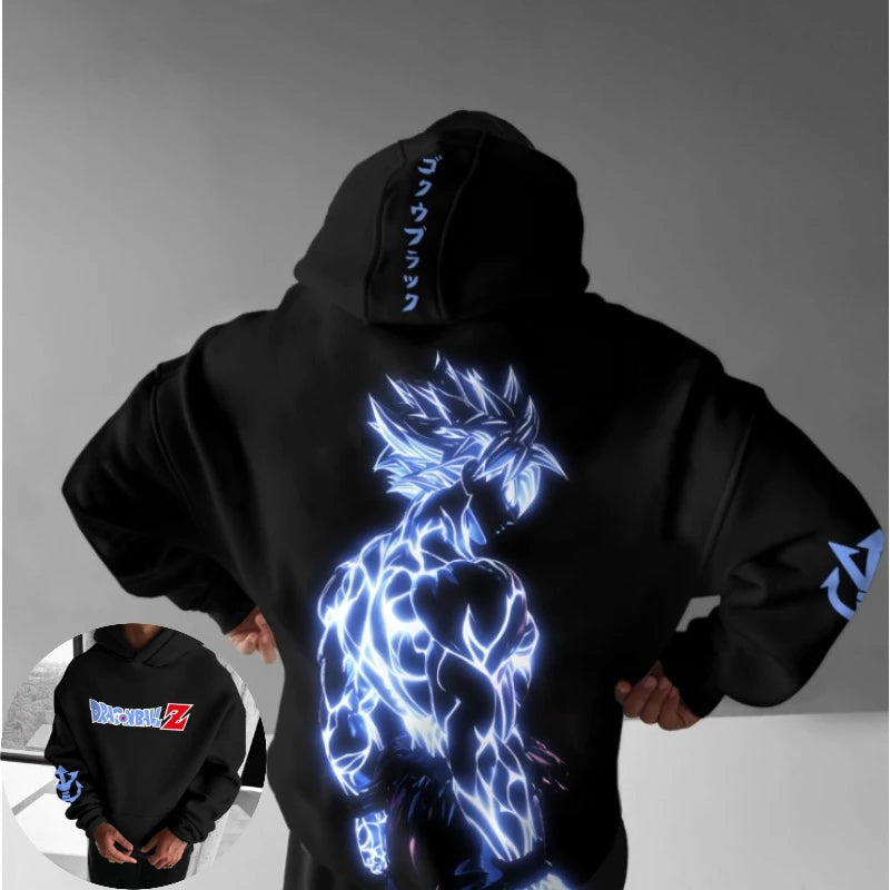 Dragon Ball Hip Hop Large Hoodie 2026 Men's and Women's Autumn/Winter New Anime Printed Casual Loose Parent Child Hoodie Top
