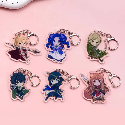 1/6Pcs Anime The rising of the shield hero Car Acrylic Keychain