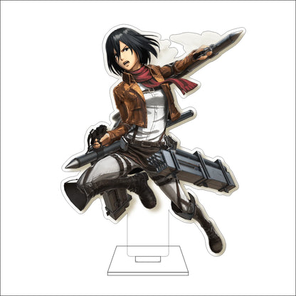 16CM Anime Attack on Titan Cosplay Acrylic Figure Stand Plate Eldo Gin Floch Forster Ornaments Gifts
