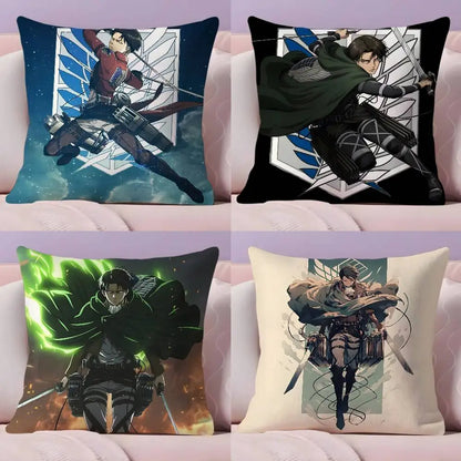 Attack on Titan Levi Ackerman Pillow Case Ultra Soft Skin Friendly Fabric Cloud Like Comfort & Concealed Zipper