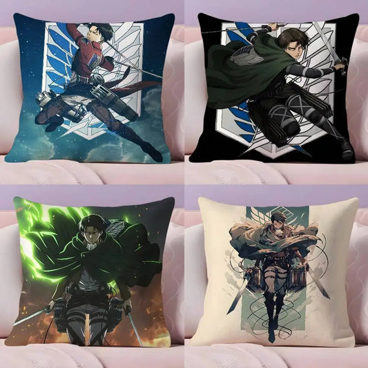 Attack on Titan Levi Ackerman Pillow Case Ultra Soft Skin Friendly Fabric Cloud Like Comfort & Concealed Zipper