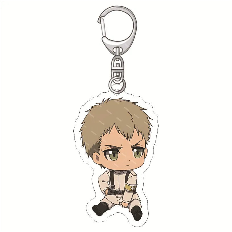 55MM Anime Attack on Titan‌ Acrylic Keychain Reiner Braun Hange Zoë Sasha Blouse Mikasa Ackerman Figure Pendant Gifts