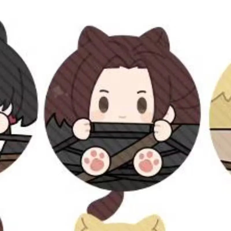 Attack On Titan Cat Ear Plush Pendant Eren Mikasa Armin Levi Anime Keychain Bag Charm Collectible Decor Surprise Gift
