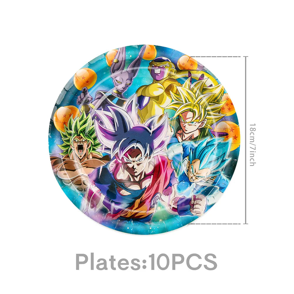 Dragon Ball Birthday Party Decorations Party Supplies Tablecloths Paper Cup Plates Napkin Gift Bags Banners Baby Birthday Shower