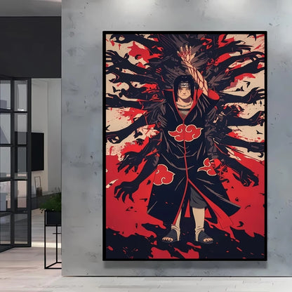 Print on Canvas Wall Art Naruto Uchiha Itachi Poster HD Cartoon Pictures Home Living Room Decoration Paintings Holiday Gifts