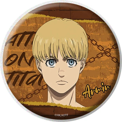 58mm Anime Attack on Titan Eren Jaeger Mikasa·Ackerman Sasha Braus Cosplay COSTUME Badge Pin SPTE Tinplate Brooch﻿ Prop Gilf