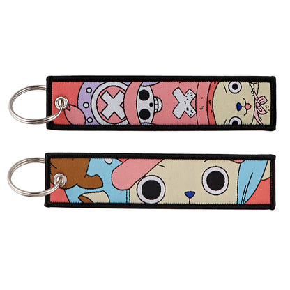 Anime Embroidery Keychain