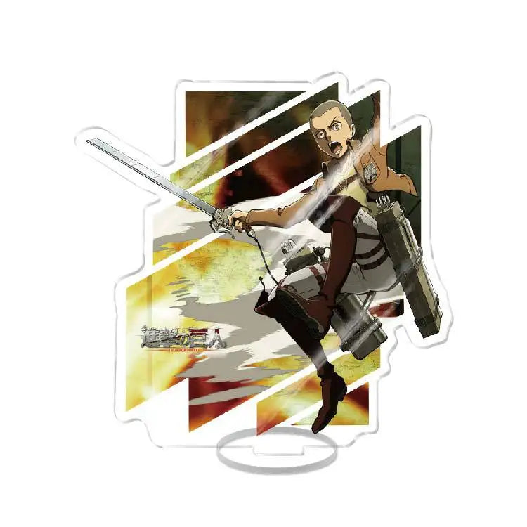 Attack On Titan Armin Arlert Eren Yeager Mikasa Anime Acrylic Figure Display Stand Model Plate Keychain Friends Girl Gift School