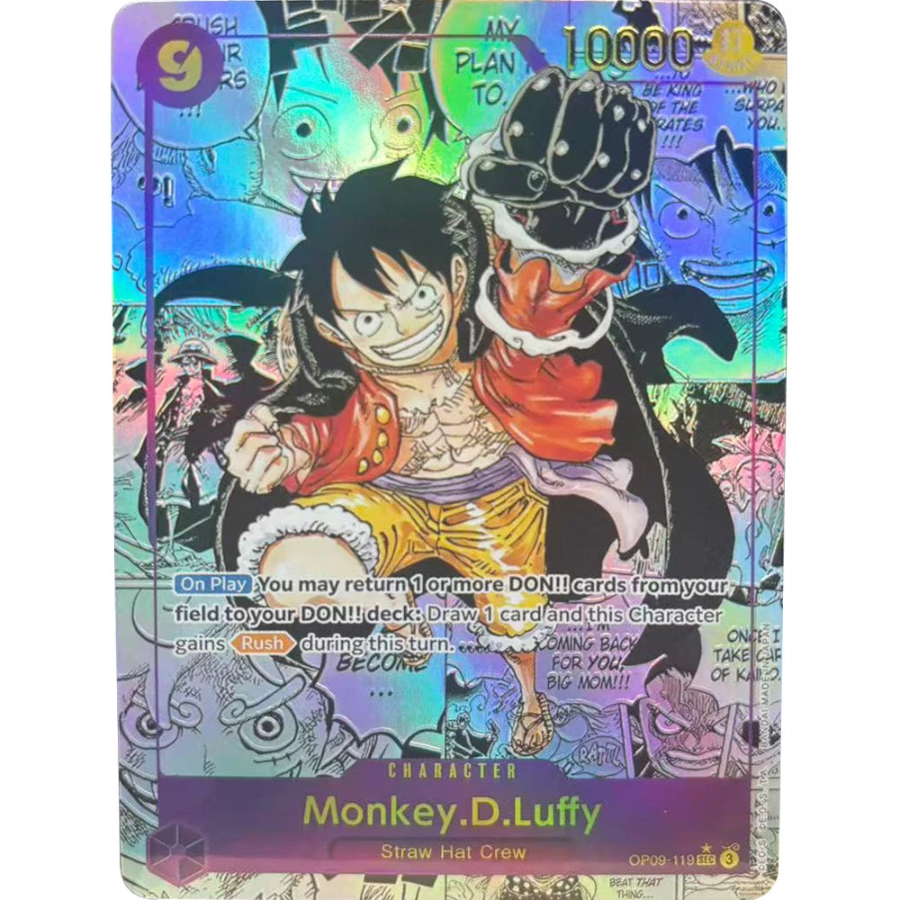 ONE PIECE Collection Cards GAME Monkey.D.Luffy Portgas.D.Ace Sabo  EN DIY High Quality Self Made Game Anime Cards Gift Toy