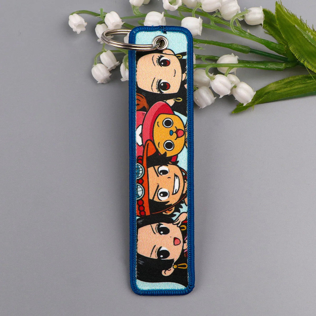 Anime Character Embroidery Keychain