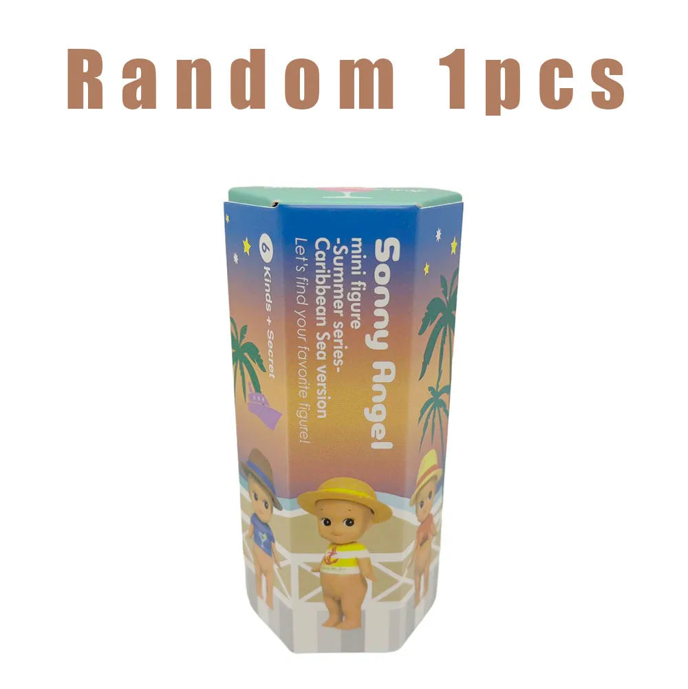 Cute Sonny Blind Box Toys Summer Series Mini Anime Action Figures Ornaments Collection Dolls Fans Christmas Birthday Gifts